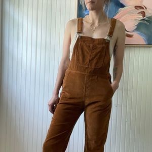 Vintage Overalls - Brown Corduroy, Size Medium
